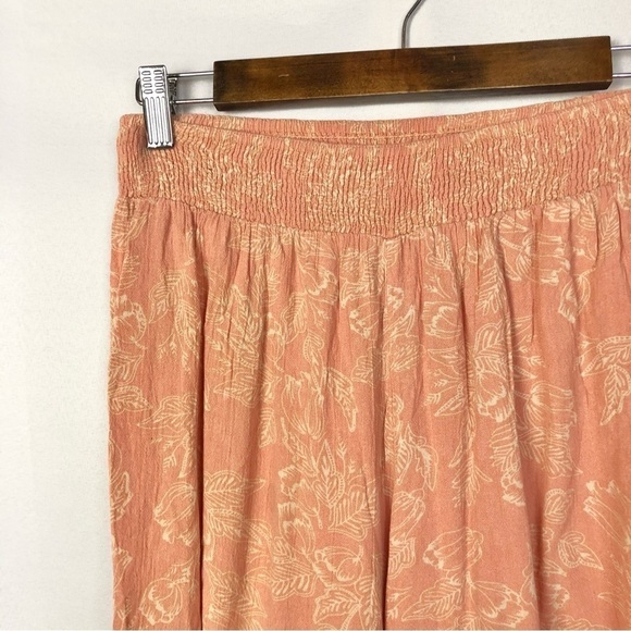 Amuse Society Coasting Along Pink Floral Wide Leg Pant S - Picture 4 of 4
